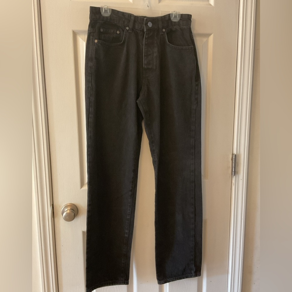 MAN BooHoo MAN Men’s 32 Black Denim Button Down Jeans